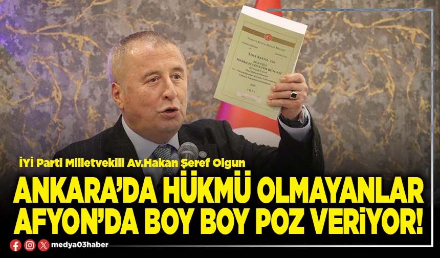 Ankara’da hükmü olmayanlar Afyon’da boy boy poz veriyor!