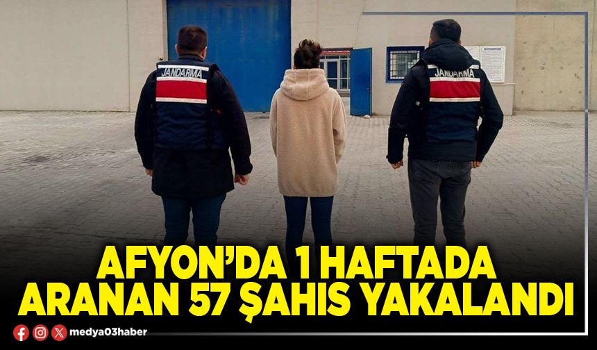 Afyon’da 1 haftada aranan 57 şahıs yakalandı