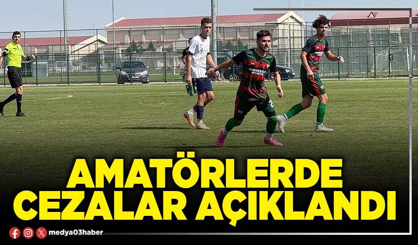 Amatörlerde cezalar açıklandı