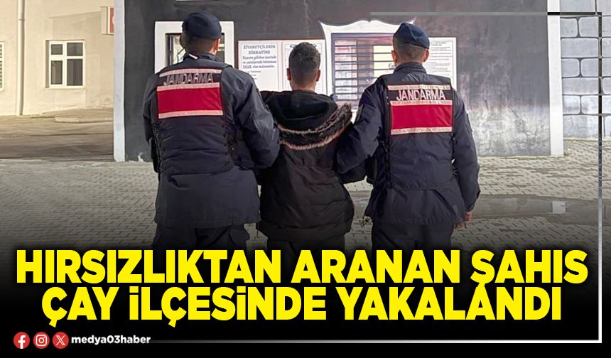 Hırsızlıktan aranan şahıs Çay ilçesinde yakalandı