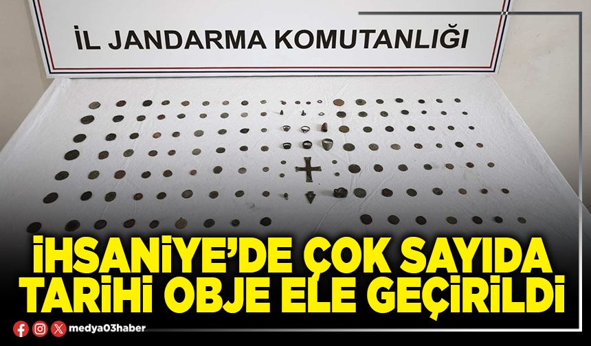 İhsaniye’de çok sayıda tarihi obje ele geçirildi
