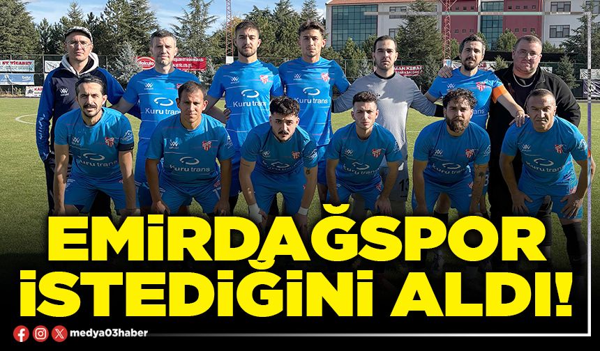 Emirdağspor istediğini aldı!