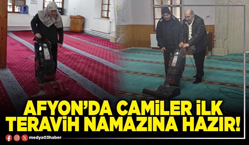 Afyon’da camiler ilk teravih namazına hazır!