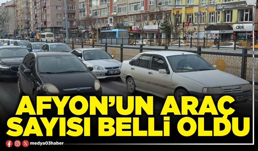 Afyon’un araç sayısı belli oldu