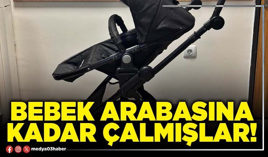 Bebek arabasına kadar çalmışlar!