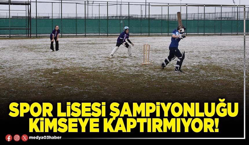 Spor Lisesi şampiyonluğu kimseye kaptırmıyor!