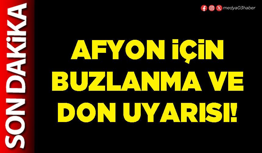 Afyonkarahisar genelinde bugün öğleden sonra etkili olması beklenen kar yağışı nedeniyle yetkililer buzlanma ve don uyar