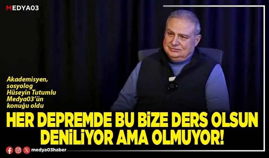 Her depremde bu bize ders olsun deniliyor ama olmuyor!