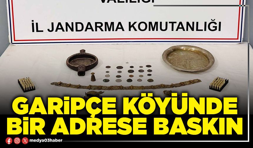 Garipçe Köyünde bir adrese baskın