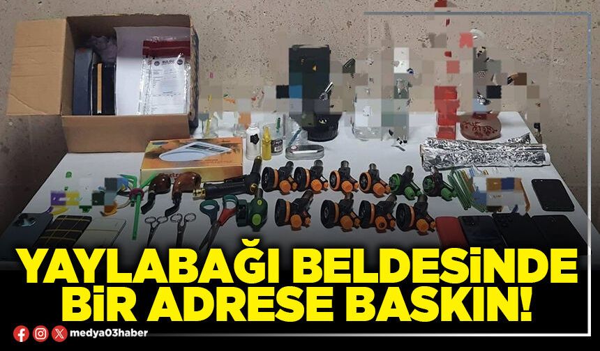 Yaylabağı Beldesinde bir adrese baskın!