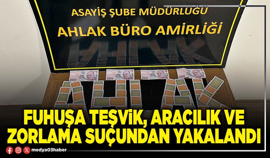 Fuhuşa teşvik, aracılık ve zorlama suçundan yakalandı