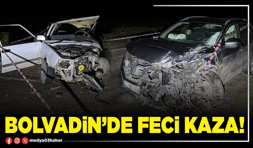 Bolvadin’de feci kaza!