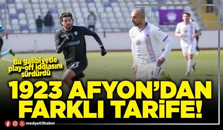 1923 Afyon’dan farklı tarife!