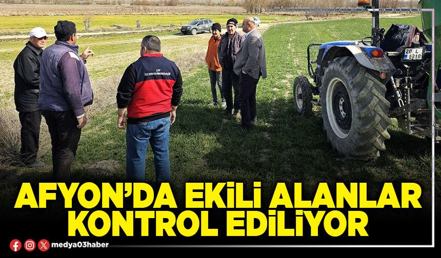 Afyon’da ekili alanlar kontrol ediliyor