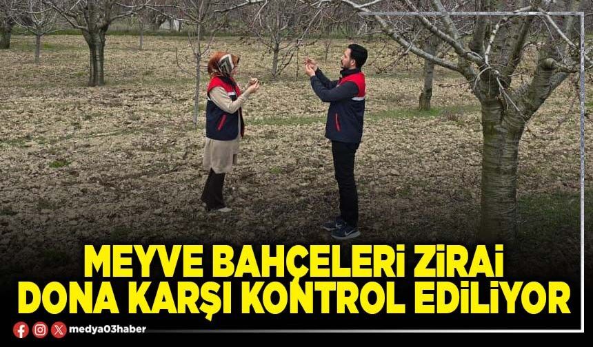 Meyve bahçeleri zirai dona karşı kontrol ediliyor