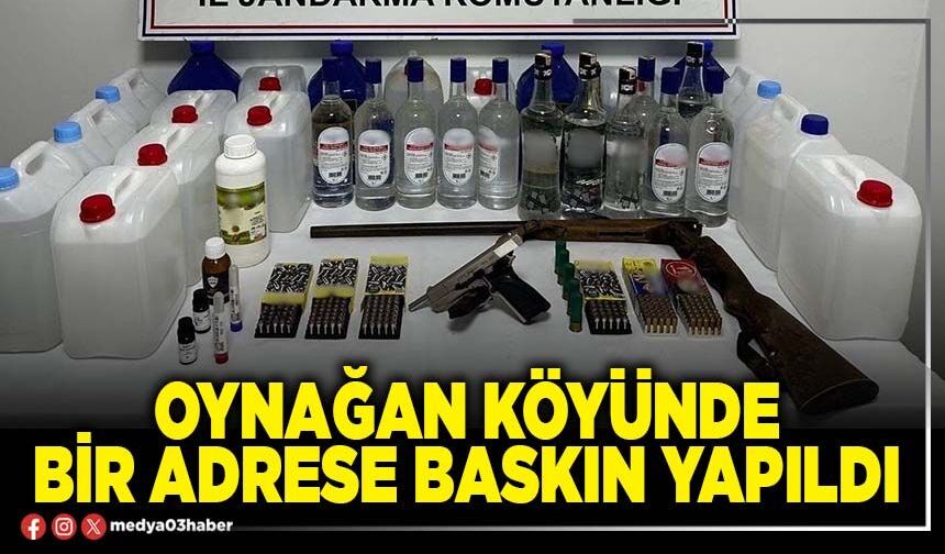 Oynağan Köyünde bir adrese baskın yapıldı