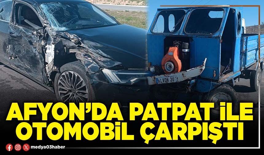 Afyon’da patpat ile otomobil çarpıştı