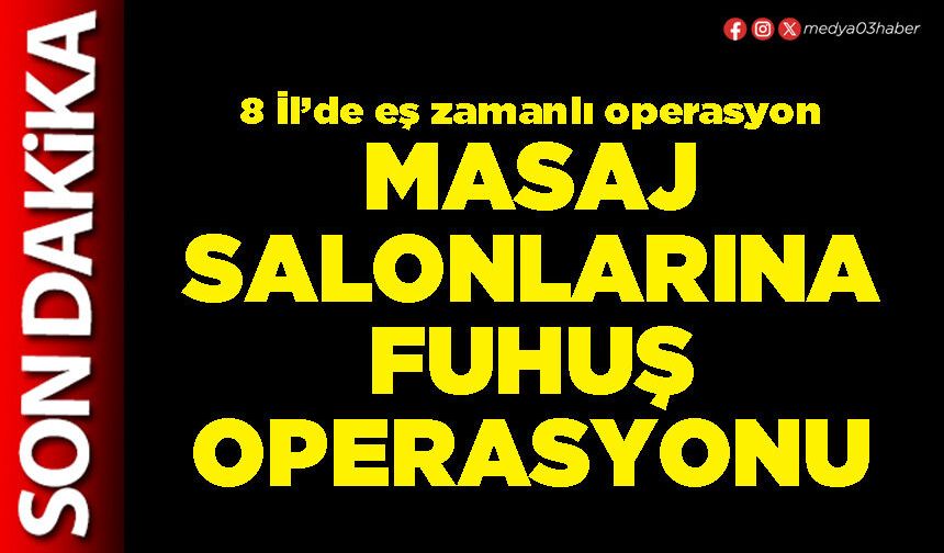 Masaj salonlarına fuhuş operasyonu