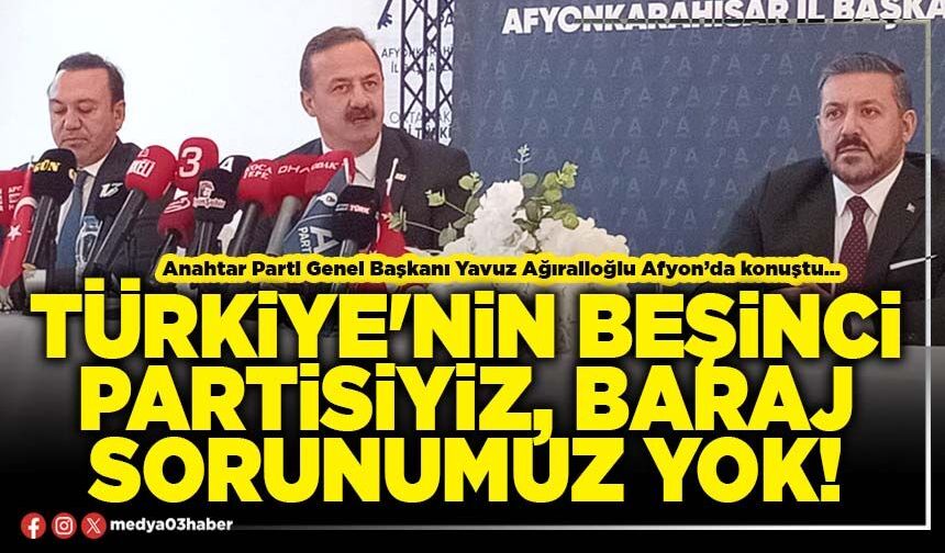 Türkiye'nin beşinci partisiyiz, baraj sorunumuz yok!