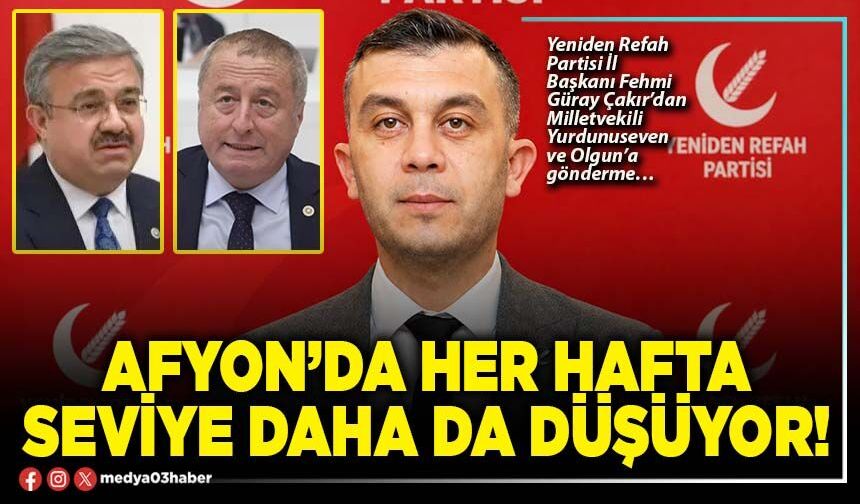 Afyon’da her hafta seviye daha da düşüyor!
