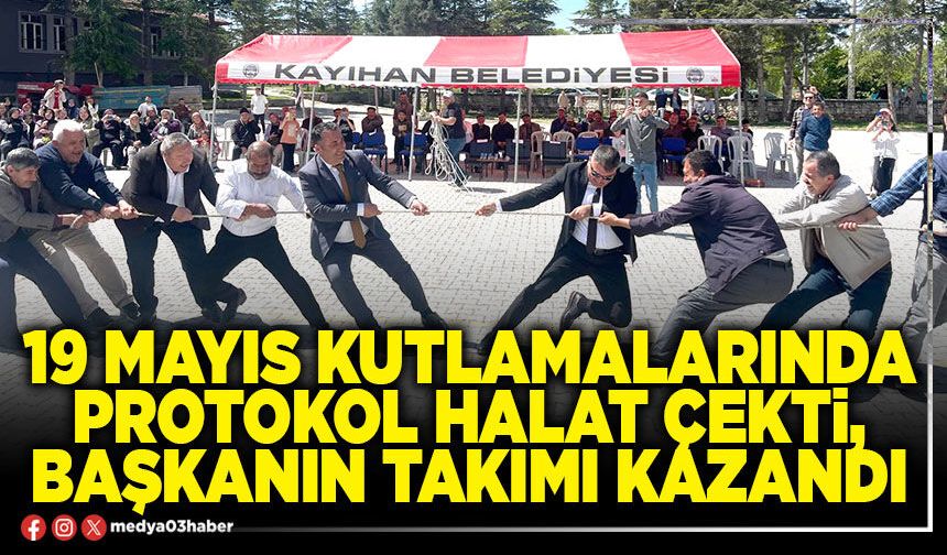 19 Mayıs kutlamalarında protokol halat çekti, Başkanın takımı kazandı