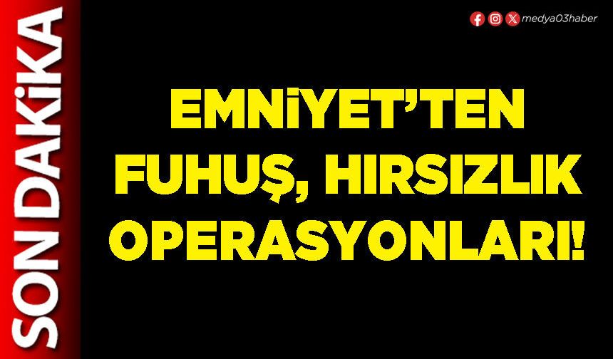 Emniyet’ten fuhuş, hırsızlık operasyonları!