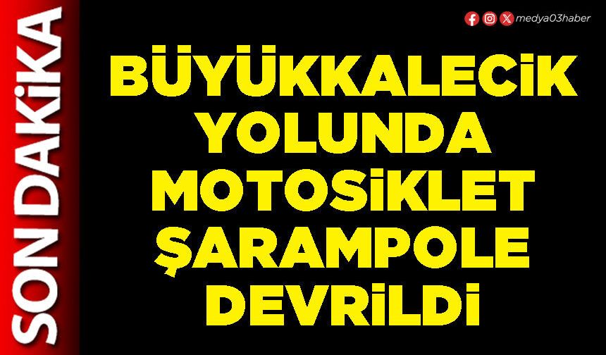 Büyükkalecik yolunda motosiklet şarampole devrildi
