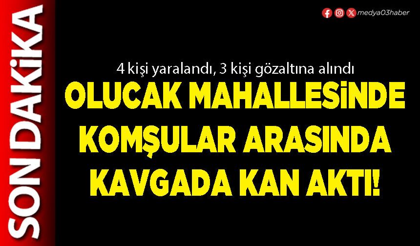 Olucak Mahallesinde komşular arasında kavgada kan aktı!