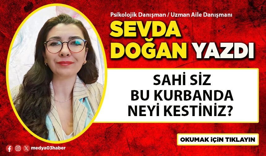 Sahi siz bu kurbanda neyi kestiniz?