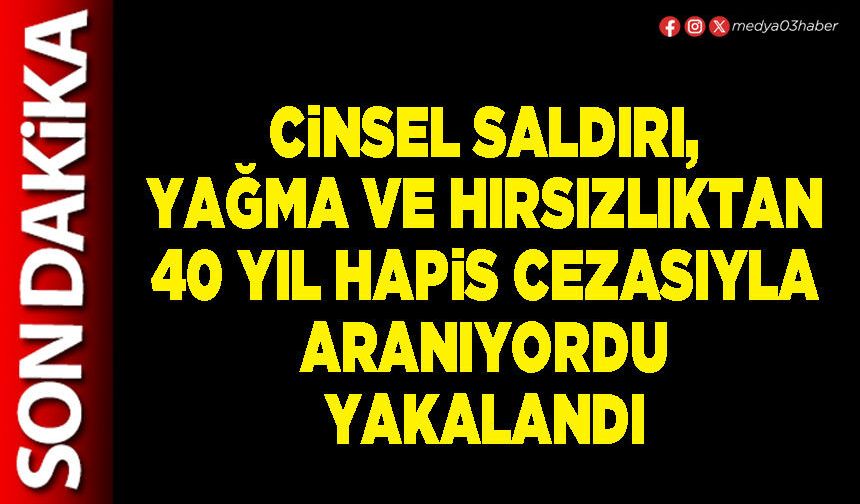 Cinsel saldırı, yağma ve hırsızlıktan 40 yıl hapis cezasıyla aranıyordu yakalandı
