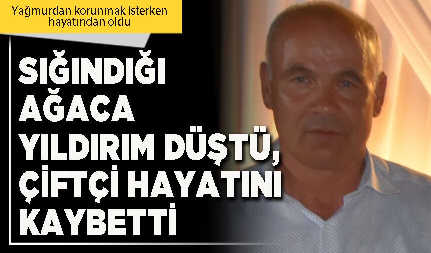 Sığındığı ağaca yıldırım düştü, çiftçi hayatını kaybetti
