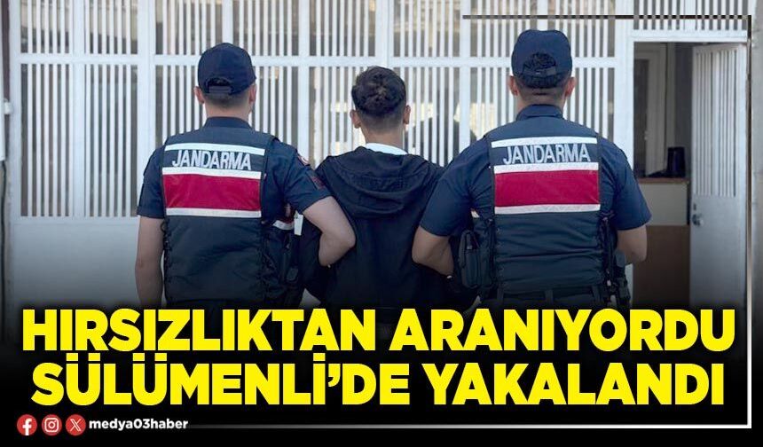 Hırsızlıktan aranıyordu Sülümenli’de yakalandı