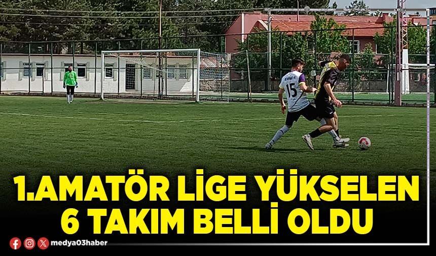 1. Amatör lige yükselen 6 takım belli oldu