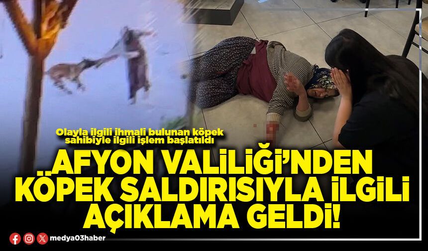 Afyon Valiliği’nden köpek saldırısıyla ilgili açıklama geldi!