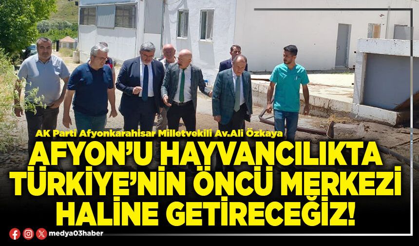 Afyon’u hayvancılıkta Türkiye’nin öncü merkezi haline getireceğiz!
