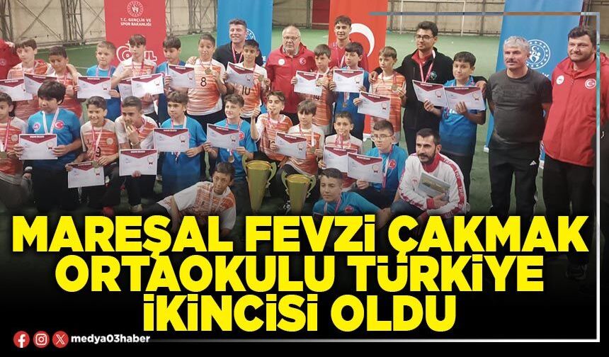 Mareşal Fevzi Çakmak Ortaokulu Türkiye İkincisi oldu