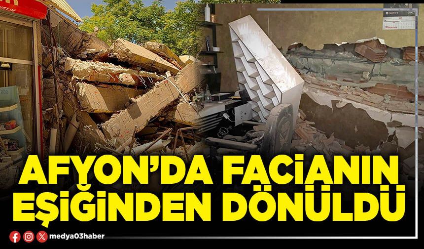 Afyon’da facianın eşiğinden dönüldü