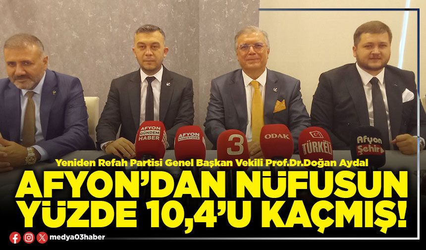 Afyon’dan nüfusun yüzde 10,4’ü kaçmış!