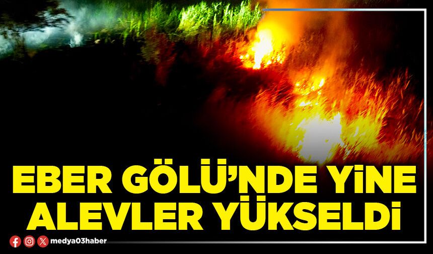 Eber Gölü’nde yine alevler yükseldi