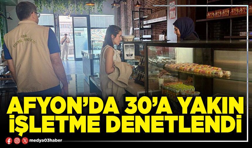 Afyon’da 30'a yakın işletme denetlendi