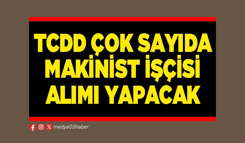 TCDD çok sayıda makinist işçisi alımı yapacak