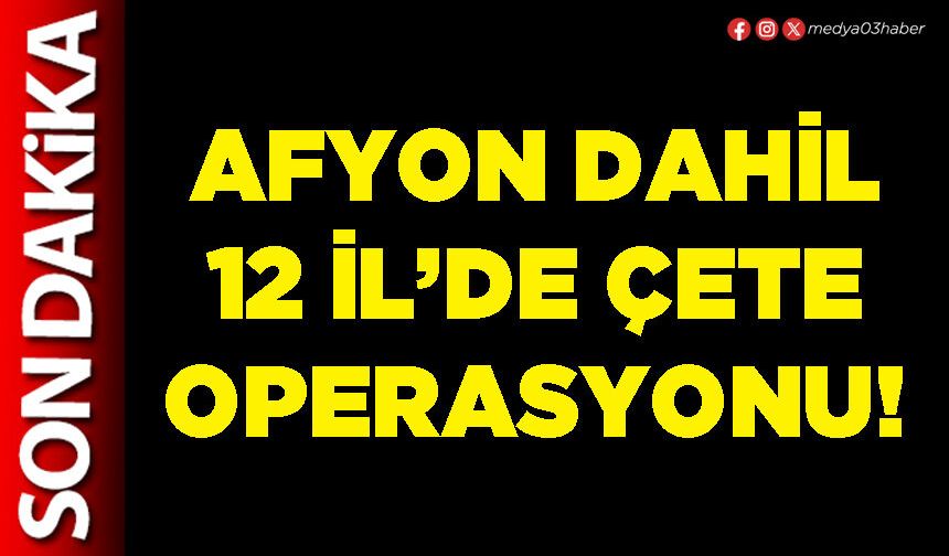 Afyon dahil 12 İl’de çete operasyonu!
