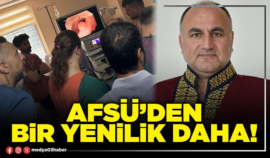 AFSÜ’den bir yenilik daha!