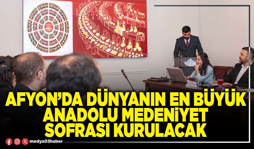 Afyon’da Dünyanın En Büyük Anadolu Medeniyet Sofrası kurulacak