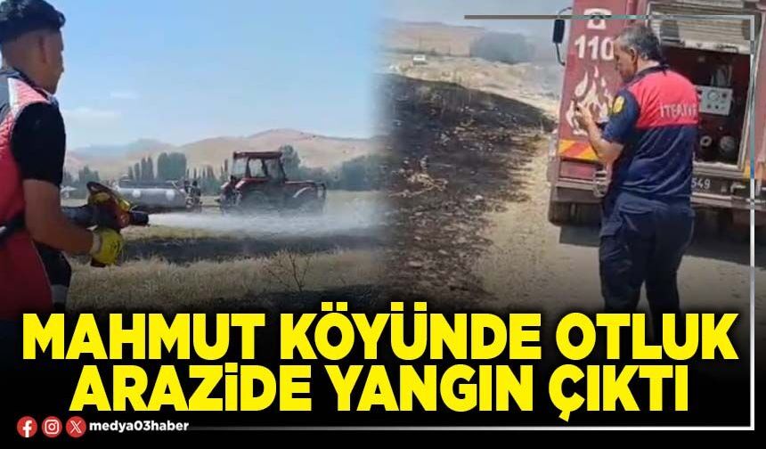 Mahmut Köyünde otluk arazide yangın çıktı