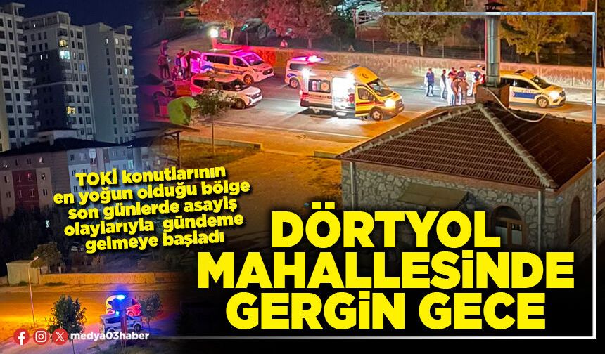 Dörtyol Mahallesinde gergin gece