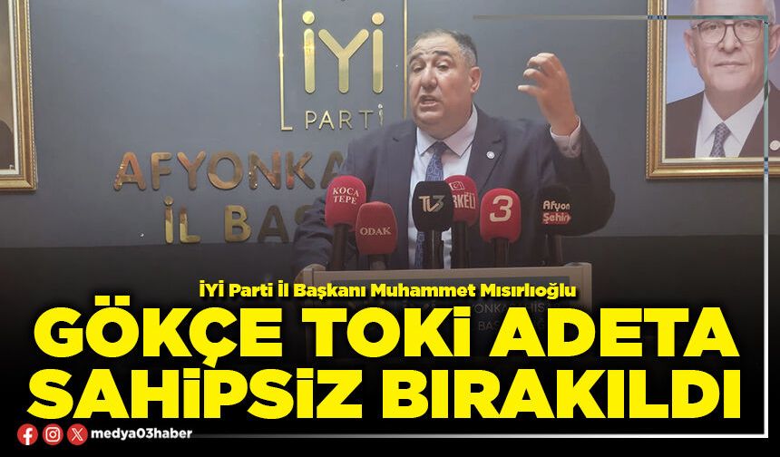 Gökçe TOKİ adeta sahipsiz bırakıldı