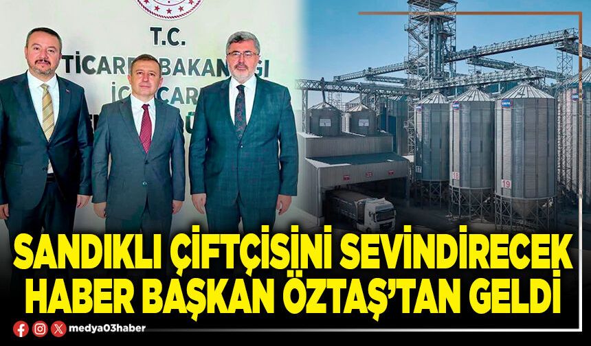 Sandıklı çiftçisini sevindirecek haber Başkan Öztaş’tan geldi