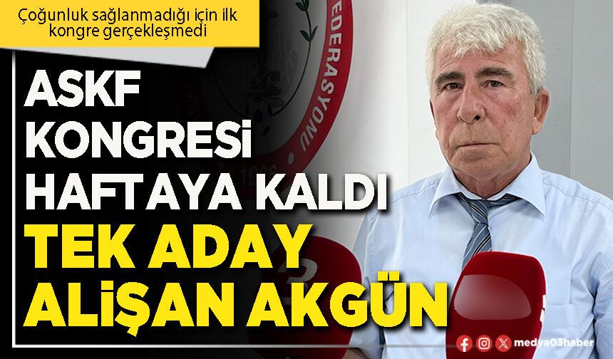 ASKF kongresi haftaya kaldı tek aday Alişan Akgün