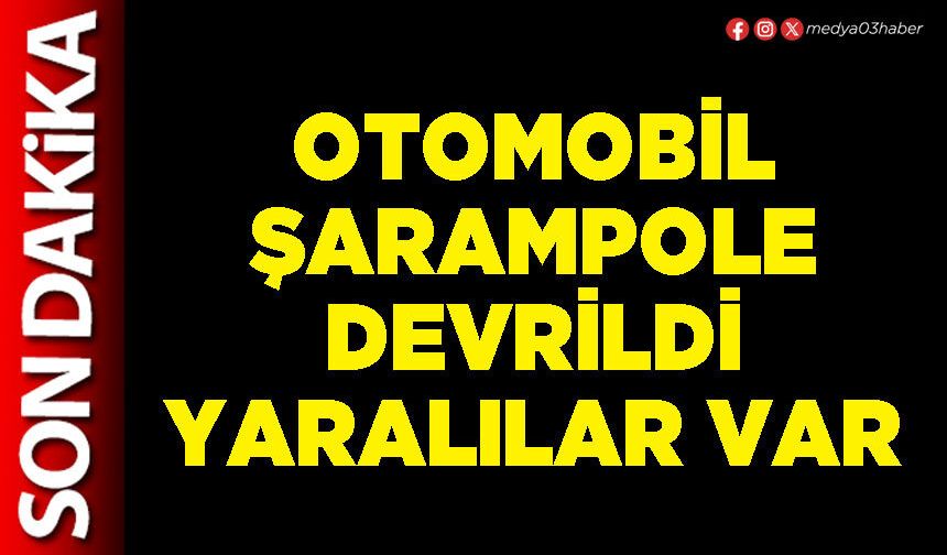 Otomobil şarampole devrildi yaralılar var